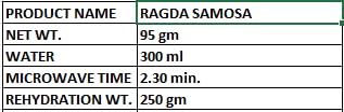 Store 95g KDI Ragada Samosa, Ready to Eat Indian Street Food, Freeze Dried, Fully Cooked, USDA Organic