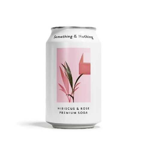 SOMETHING & NOTHING Hibiscus & Rose Premium Soda, 12 FZ