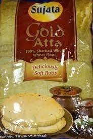 Sujata GOLD Atta - 100% Sharbati Whole Wheat Flour - 10lb by