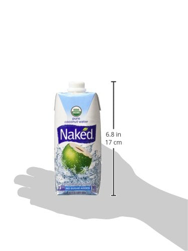 100% 16.9 Ounce(Pack 12) Naked Juice Organic Pure Coconut Water, USDA Organic Certified, NON GMO Project Verified