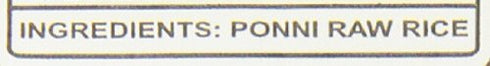 Laxmi 20 Ponni Raw Rice, Pound