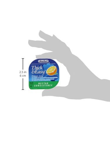 Thick & Easy 2 4 oz 24 Pack Thickened Orange Juice, Ready-to-Drink Thickened Beverage for Dysphagia Diets