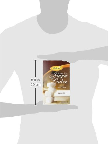 35-Ounce Roland Foods Rough Cut White Sugar Cubes, Specialty Imported Food, Box