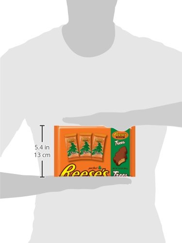 Packaging, 10.8 (Pack 4) REESE'S Peanut Butter Holiday Trees, Milk Chocolate Covered Peanut Butter Tree Shaped Candy