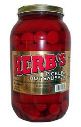 Herbs Herb's Pickled Hot Sausage 64 oz (26 count) 4 lb