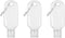 Tustao 3 Pcs Portable Hot Sauce Keychain Bottles - Mini Ketchup Containers for