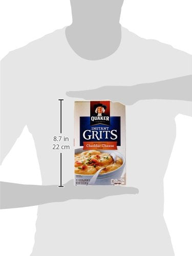 12 Quaker Instant Grits Cheddar Cheese, ct