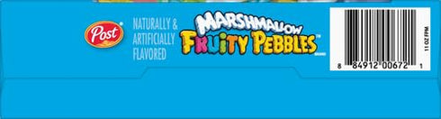 11 oz Marshmallow Fruity PEBBLES Breakfast Cereal for Kids, Gluten Free, Made with Sweetened Puffed Rice