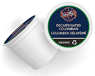 Timothy's World Coffee 4 24 (Packaging DECAF Colombian Boxes of K-Cups for Keurig Brewers May Vary)
