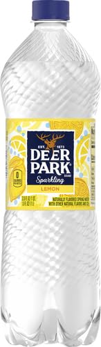 33.8 oz. Deer Park Sparkling Water, Lemon, Bottle