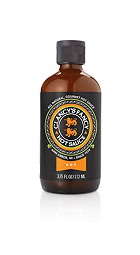 Clancy's Fancy Hot Sauce All Natural Gourmet Heated Sauce Bottle, Hot Flavored, 3.75 fl