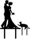 Wedding Anniversary Cake Topper - In The Family, Couple Bride Groom Cats