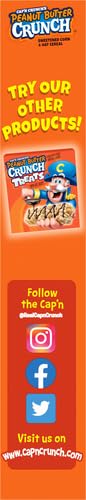 11.4oz Cap'N Crunch Breakfast Cereal, Peanut Butter Crunch, Box