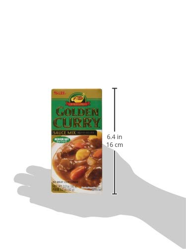 S&B 3.2 oz (Pack 4) , Golden Curry Japanese curry Mix, Medium Hot