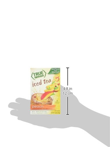 Packets 4 6 Count (Pack 4) PEACH ICED TEA MIX by TRUE LEMON | Instant Powdered Drink That Quench YOUR Thirst, Kit