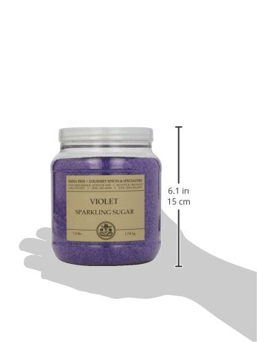 Shimmery 3.4 Lb (Pack 2) India Tree, Ultra Violet Sparkling Sugar, Canister | Sugar Sprinkles for Baking and Decorating
