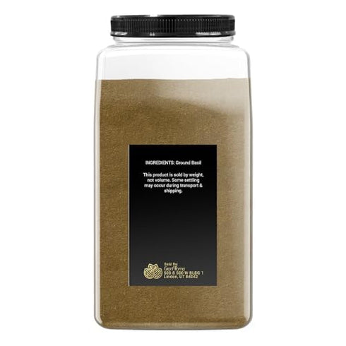 GranAroma Ground Basil, Peppery Flavor, Sauces & Dressings, Fine Ground (3 Pound)