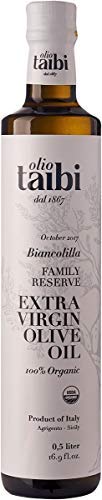 Olio Taibi 16.9 Oz Award-Winning Organic Extra Virgin Olive Oil, Monocultivar "Biancolilla", Single Sourced Sicily
