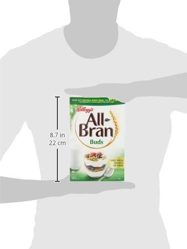 All-Bran 500g/17.6oz, 2-Pack Kellogg's All Bran Buds Cereal (Imported from Canada)