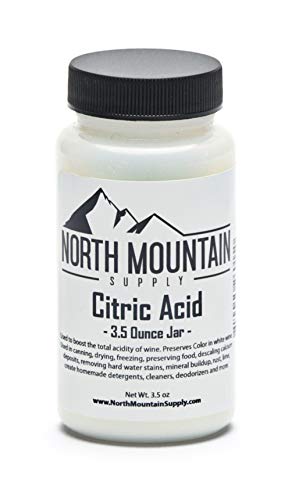 North Mountain Supply CA-3.5oz Pure Food Grade Citric Acid - 3.5 Ounce Jar