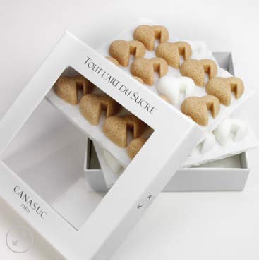 Canasuc 32 3.35 Oz Paris, L'Accroche Coeur Pur Sucre de Canne, "Window Box" of Assorted French Molded Sugar "Hearts"