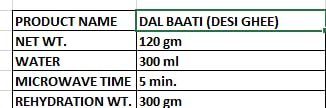 Store Dried,120g KDI Ready to Eat Dal Baati, Traditional Gujarati Lentil Curry with Wheat Balls, USDA Organic, Freeze