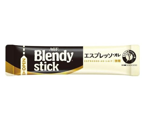 OSK 100 Japanese Instant Coffee Blendy Stick Espresso au Lait Mildly Sweet Sticks Rich Espresso Flavor with Smooth Milk