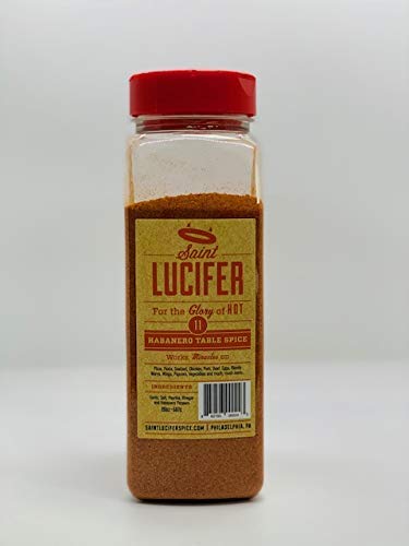 11, 20 Saint Lucifer Spice Co, Habanero Table Spice, number ounce bulk, Made In The USA, Gluten Free, Sugar Free