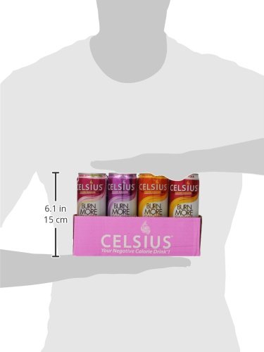 9-Flavor Pack, 12 Oz (Pack 12) CELSIUS Fitness Drink Variety Zero Sugar, Slim Can Fl