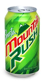 Vending 2 U 12-Ounce (Pack 12) Shasta MOUNTAIN RUSH Soda Pop, Cans
