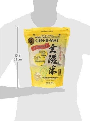 Gen-Ji-Mai 64% (4.40 lb Quick Cooking Brown Rice for Meal Prep and Bulk Cooking - Gluten-Free, Vegan, Paleo