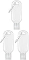 Weicoca 3Pcs Transparent Portable Hot Sauce Keychain Bottles, Refillable Travel Size Hot Sauce