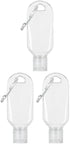 Weicoca 3Pcs Transparent Portable Hot Sauce Keychain Bottles, Refillable Travel Size Hot Sauce
