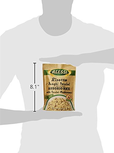 8oz Pack 1) Alessi Autentico, Premium Seasoned Risotto, Italian Arborio Rice, Easy to Prepare, (Porcini Mushroom