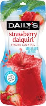Daily's Strawberry Daiquiri Frozen Cocktail Pouch, 10 fl oz, Ready to Drink,