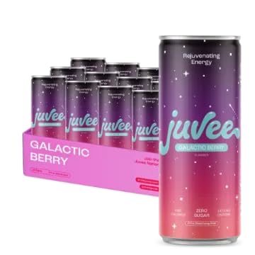 Juvee Rejuvenating Energy Drink 12 oz Cans (12-Pack) Sugar Free, 128mg Natural