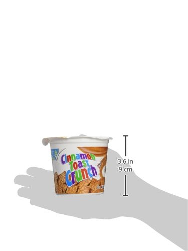2 Oz., 6/Box (13897) General Mills Cinnamon Toast Crunch Cereal Breakfast Cups, Cinnamon Sugar