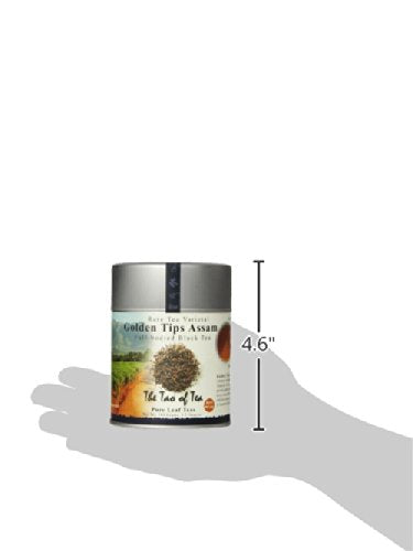 The Tao of Tea Golden Tips Assam Black Tea, Loose Leaf, 3.5 Ounce Tin
