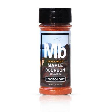 Spiceology & Derek Wolf Maple Bourbon Seasoning - Sweet & Smoky Barbeque Rubs, 4.2 oz for Ribs, Pork, Beef, Chicken