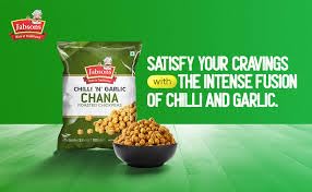 140 (4.9 Oz) Jabsons - Chilli & Garlic Chana, Roasted Chickpeas, G