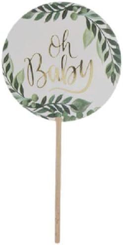 Oh Baby Cupcake Toppers, Baby Shower Party Supplies, 24 Count