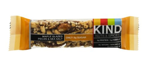 Kind Nuts and Spices Maple Glazed Bar, Pecan and Sea Salt, 12