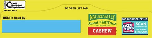 6 7.2 oz Nature Valley Sweet and Salty Nut Granola Bars, Cashew, Bars
