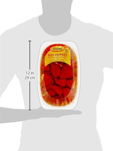 67-Ounce Roland Foods Red Peppers Stuffed with Mizithra and Feta Cheese, Specialty Imported Food, Tub