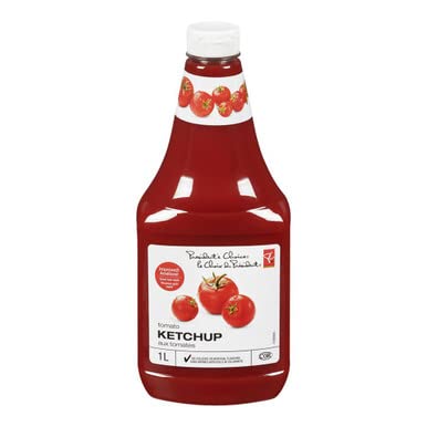 President Choice PC Tomato Ketchup 1 Litre/33.81 oz., {Imported from Canada}
