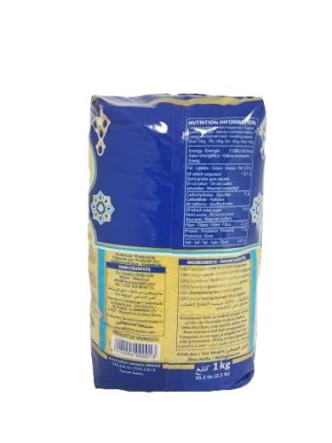Dari 1kg, 2.2lb 1 Pack) Moroccan Couscous (Medium