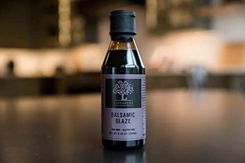 8.45oz Liokareas Greek Balsamic Glaze - Organic - NonGMO - - Made from Grapes Grown in Greece - NO ADDED SUGARS