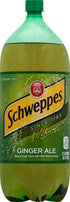 Schweppes 2 Ginger Ale Soda, Liter Bottle
