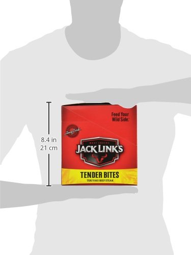 1.25 (Pack 10) Jack Link's Premium Cuts Beef Steak Tender Bites, Teriyaki, Ounce