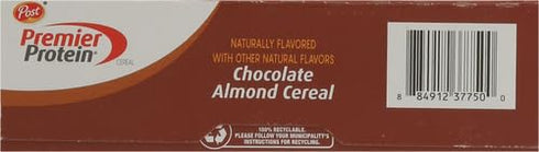 20g 9 OZ (Pack 2) Premier Protein Chocolate Almond Cereal, Chocolatey Protein Cereal Flakes with Sliced Almonds